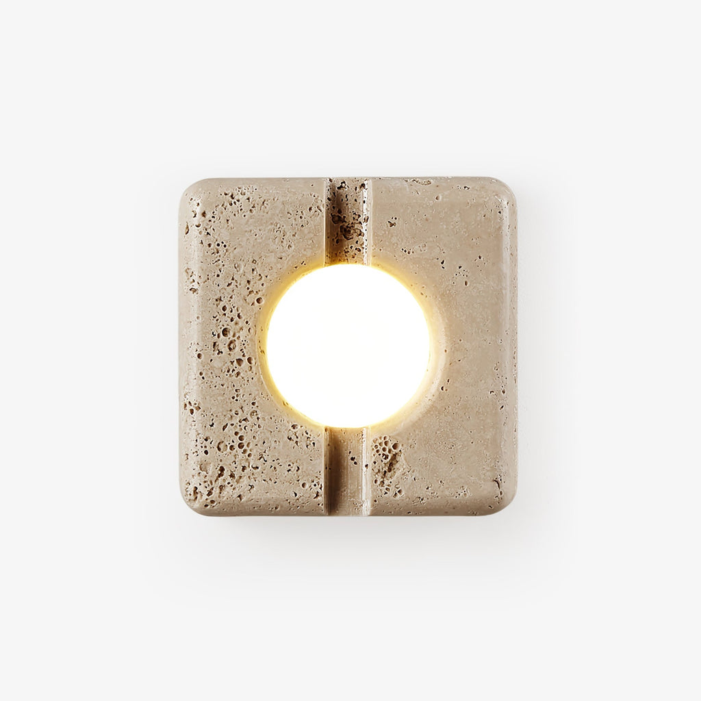 Nora Travertine Wall Light, Hardwired Wall Sconce, detail 2