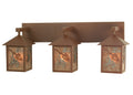 Balsam Pine 30 Inch 3-Light 12.00" Rust/Green Needles Wall Sconce front view