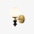 Elodie Globe Wall Light, Hardwired Wall Sconce, Metal, L 19cm x W 15cm x H 30cm
