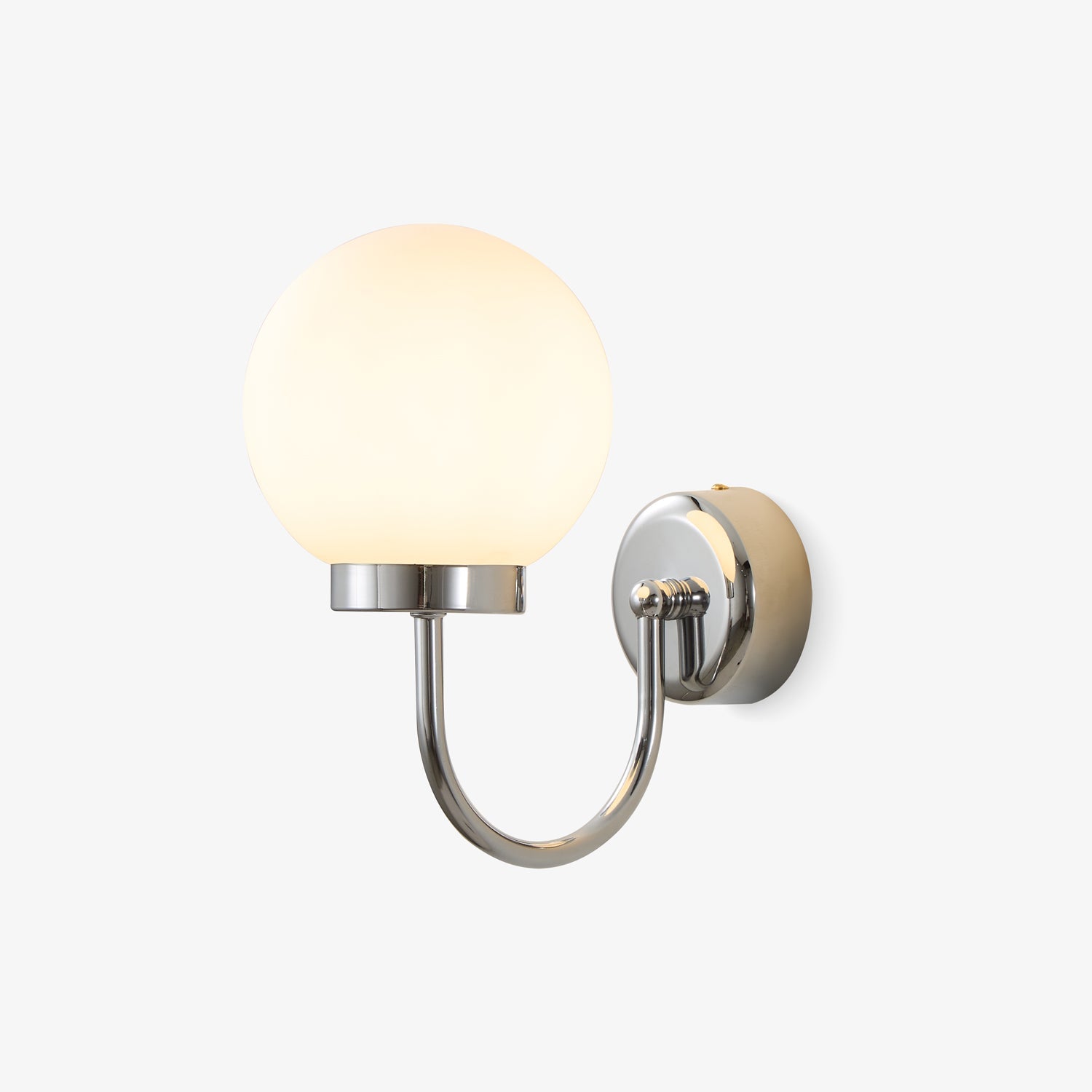 Clara Chrome Wall Light, Hardwired Wall Sconce, Metal, L 22cm x W 15cm x H 25cm