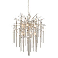 Topaz Leaf 13-Light Chandelier with White Pearl Glass