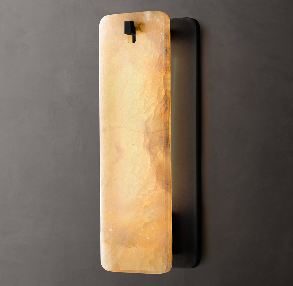 Calamette Onyx Wall Light, Bathroom Wall Sconce, detail 2