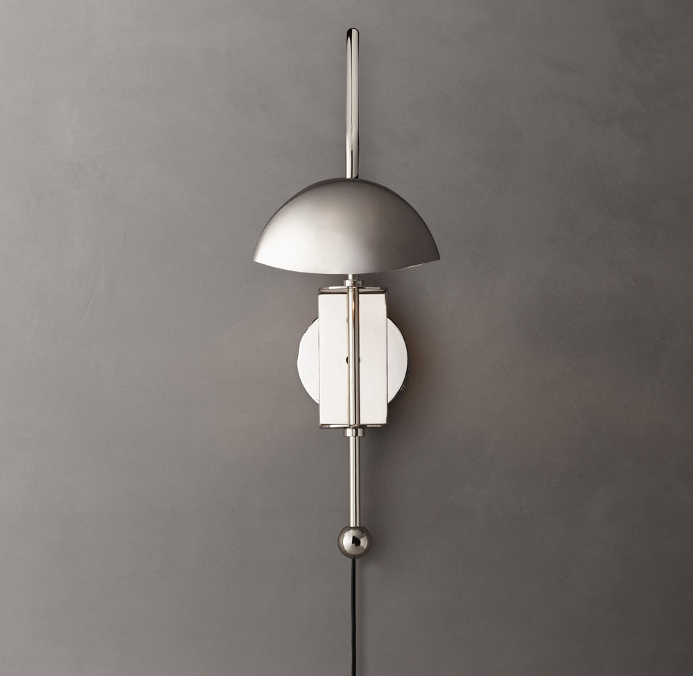Convessi Swing-Arm Wall Light, Plug-In Wall Sconce, detail 15