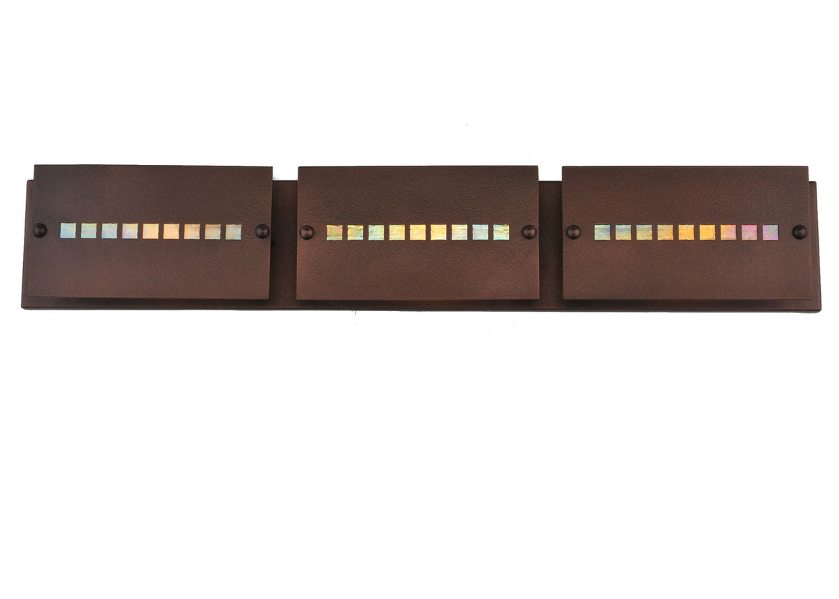 Moss Creek Stepping Stone 36 Inch 3-Light 6.00" Cinnamon Coffee Metallic Wall Sconce front view