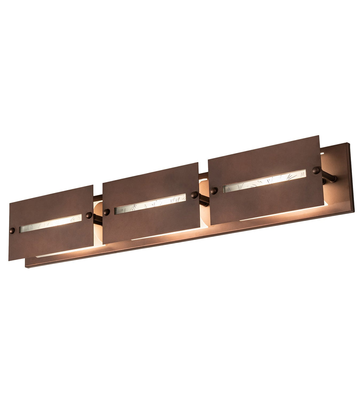 Moss Creek Creekside 3-Light 6.00" Cinnamon Coffee Metallic Wall Sconce front view