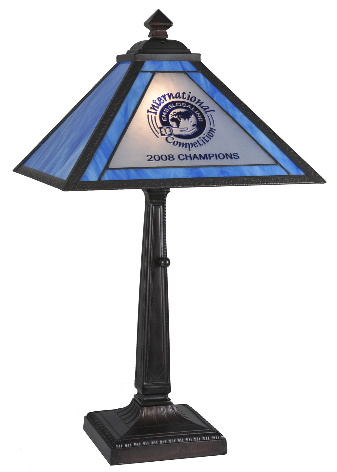 Personalized Ems Global Inc 23 Inch 1-Light 23.00" Bronze / Dark Table Lamp front view