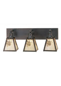 Winter Pine 24 Inch 3-Light 10.00" Mahogany Bronze Wall Sconce front view