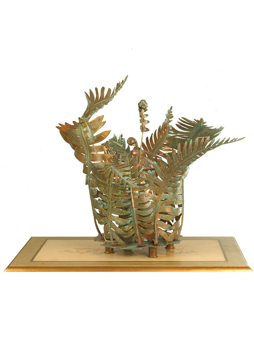 Fern 18 Inch 1-Light 18.00" Verdi Copper Table Lamp front view