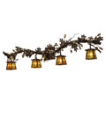 Oak Leaf Valley View 52 Inch 4-Light 13.00" Timeless Bronze, Dark Burnished Antique Copper And Gold Metallic Wall Sconce front view