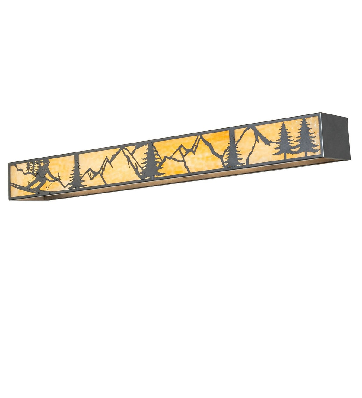 Skier 63 Inch 8-Light 6.50" Pewter Wall Sconce front view