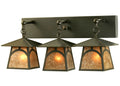 Stillwater Hill Top 26 Inch 3-Light 13.00" Craftsman Brown Wall Sconce front view