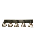 Maple Leaf 48 Inch 5-Light 10.00" Craftsman Brown Wall Sconce front view