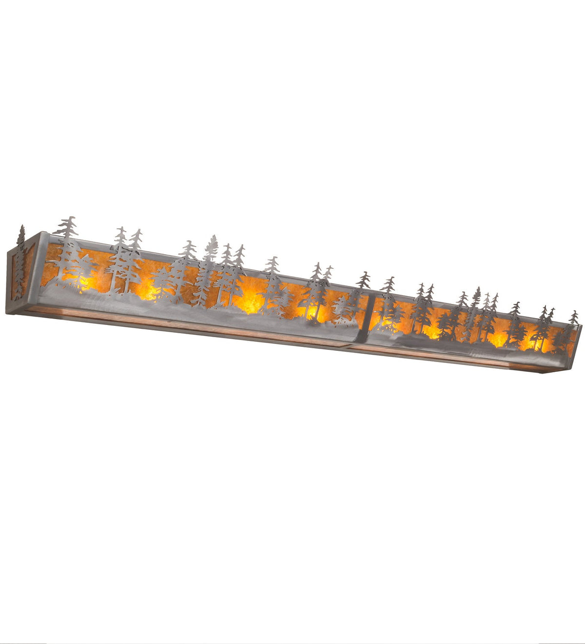 Tall Pines 60 Inch 8-Light 6.00" Industrial Steel Wall Sconce front view
