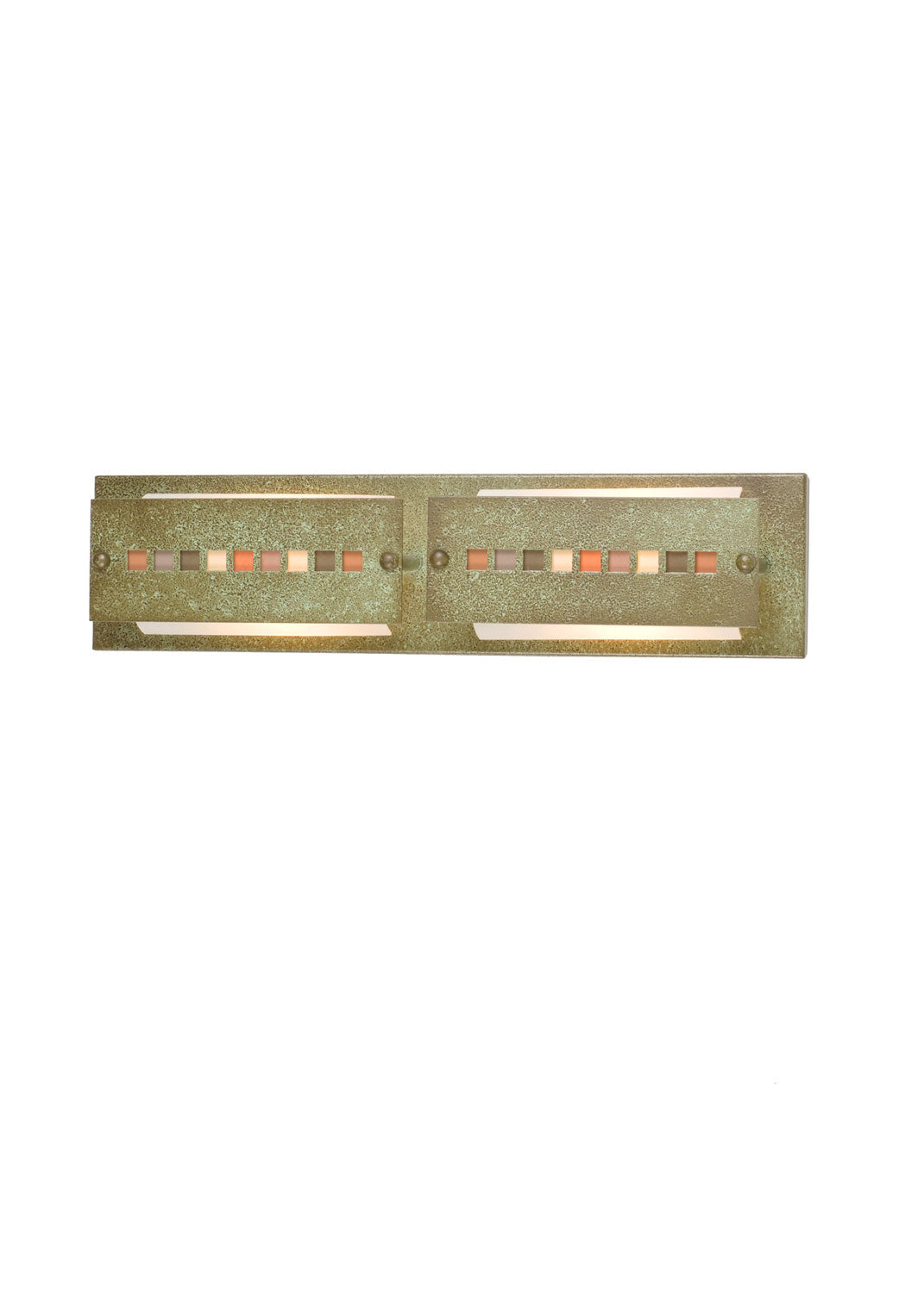 Moss Creek Stepping Stone 24 Inch 2-Light 4.50" Black Metal,Tarnished Copper Wall Sconce front view
