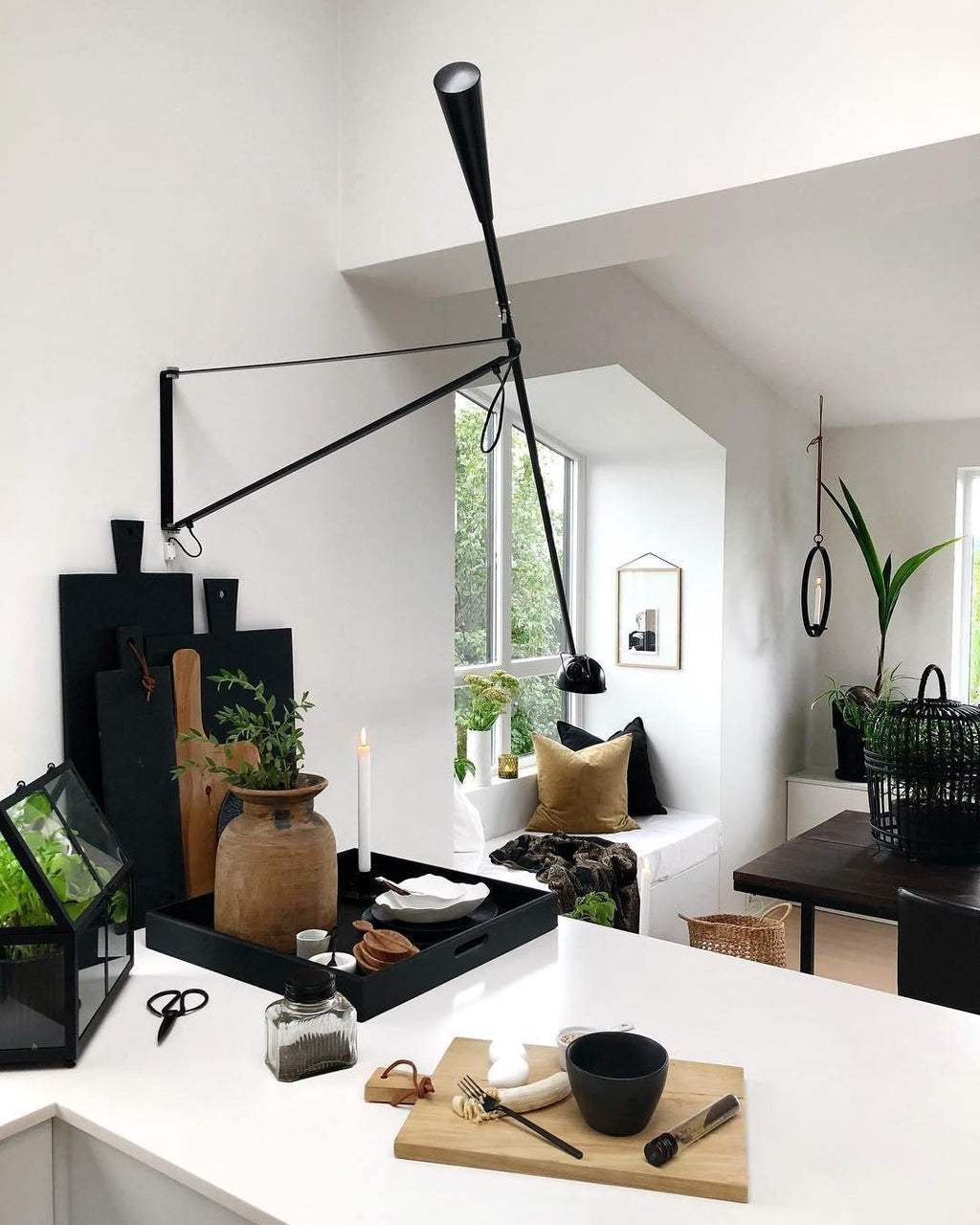 Long Arm Wall Light - L 135cm x H 26cm Set of 2 Metal, Hardwired Wall Sconce, detail 46
