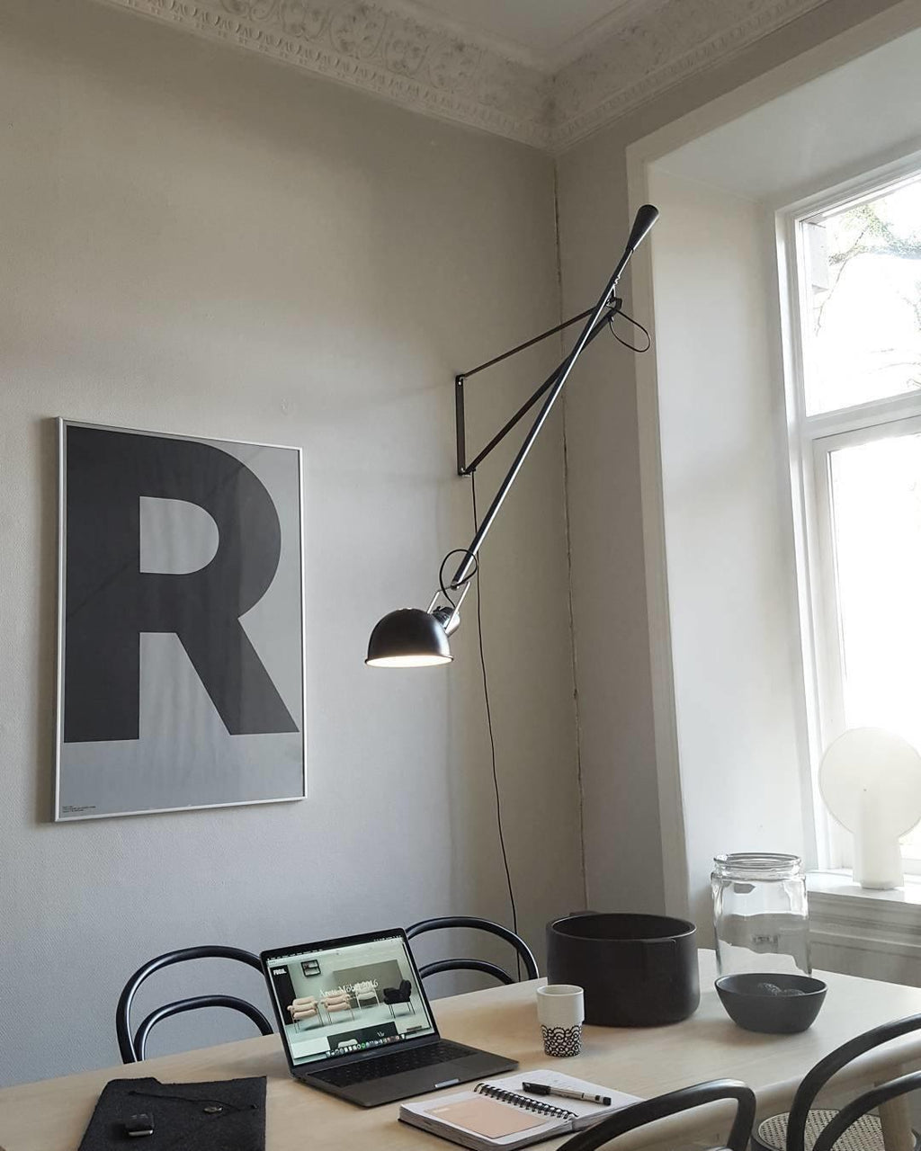 Long Arm Wall Light - L 135cm x H 26cm Set of 2 Metal, Hardwired Wall Sconce, detail 24