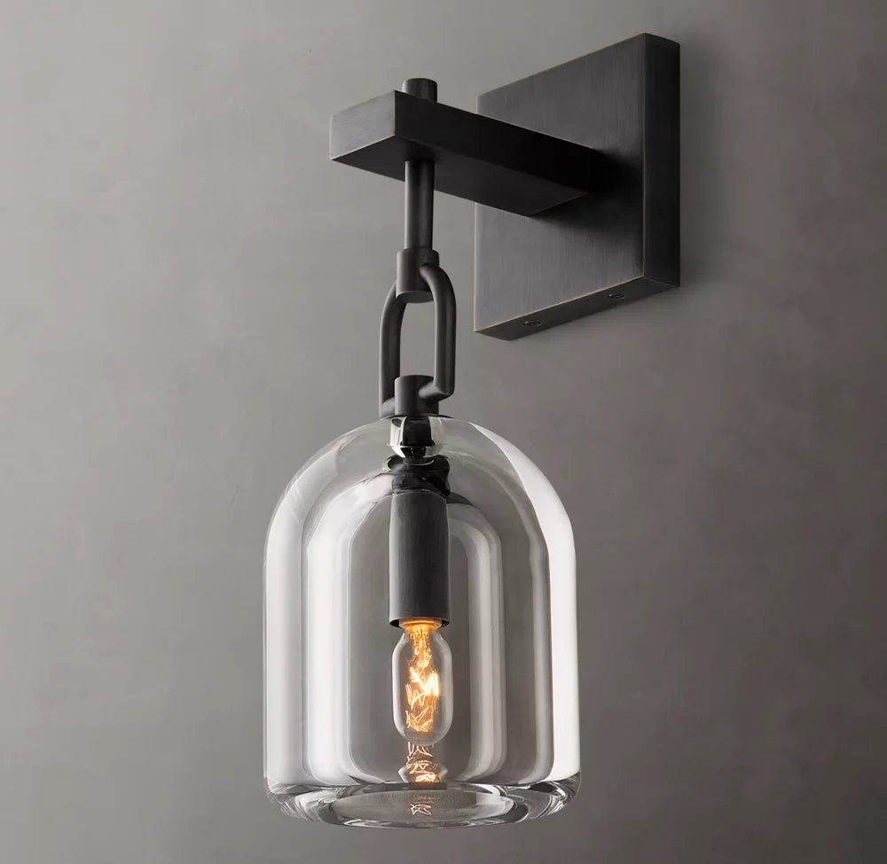 Botanist Cloche Wall Light, Bedroom Wall Sconce, detail 3