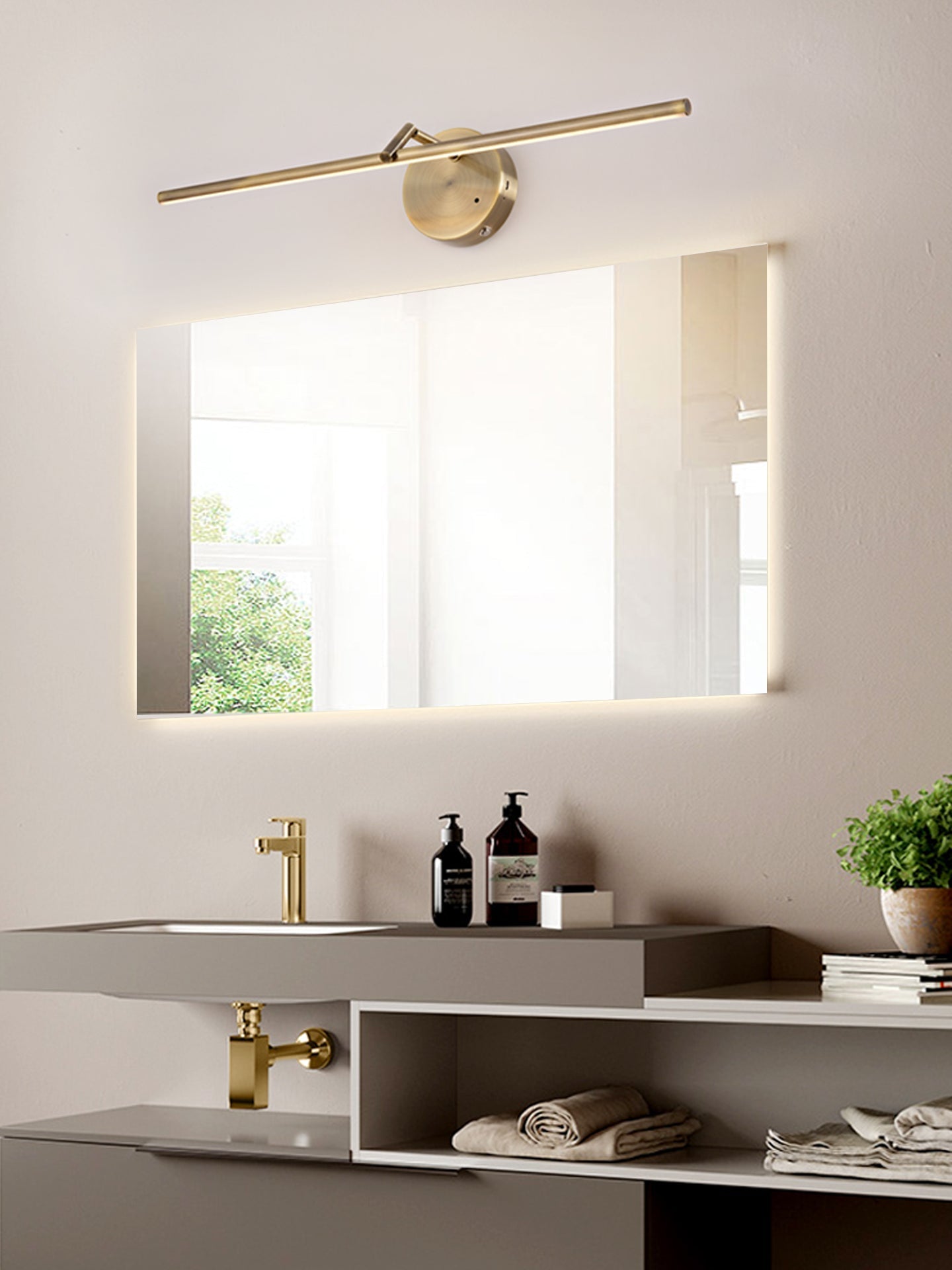 Galleria Slim Rechargeable Wall Light, Bathroom Wall Sconce, detail 10