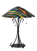 Penna Di Pavone 24 Inch 3-Light 24.00" Antique Brass Table Lamp front view