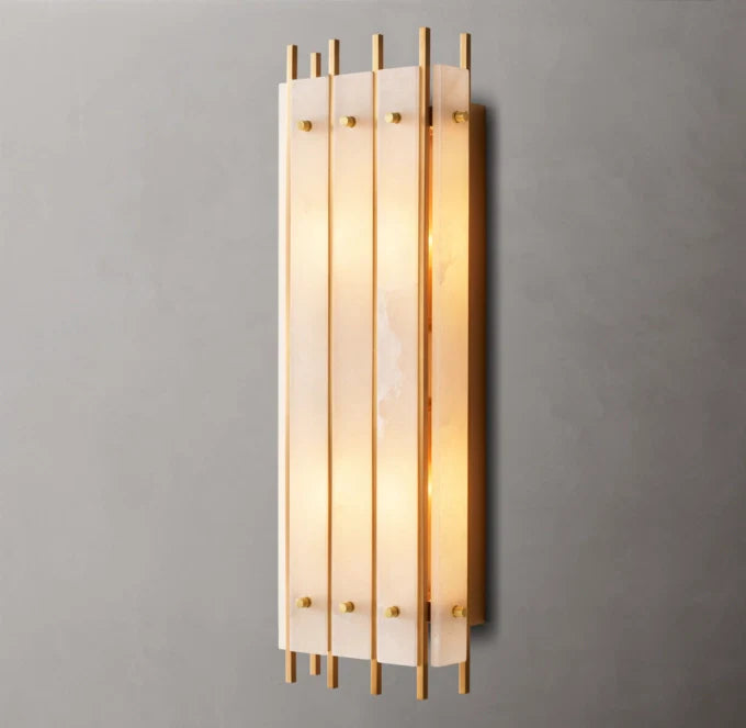 San Marco Alabaster Grand Box Sconce, Bedroom Wall Sconce, detail 17