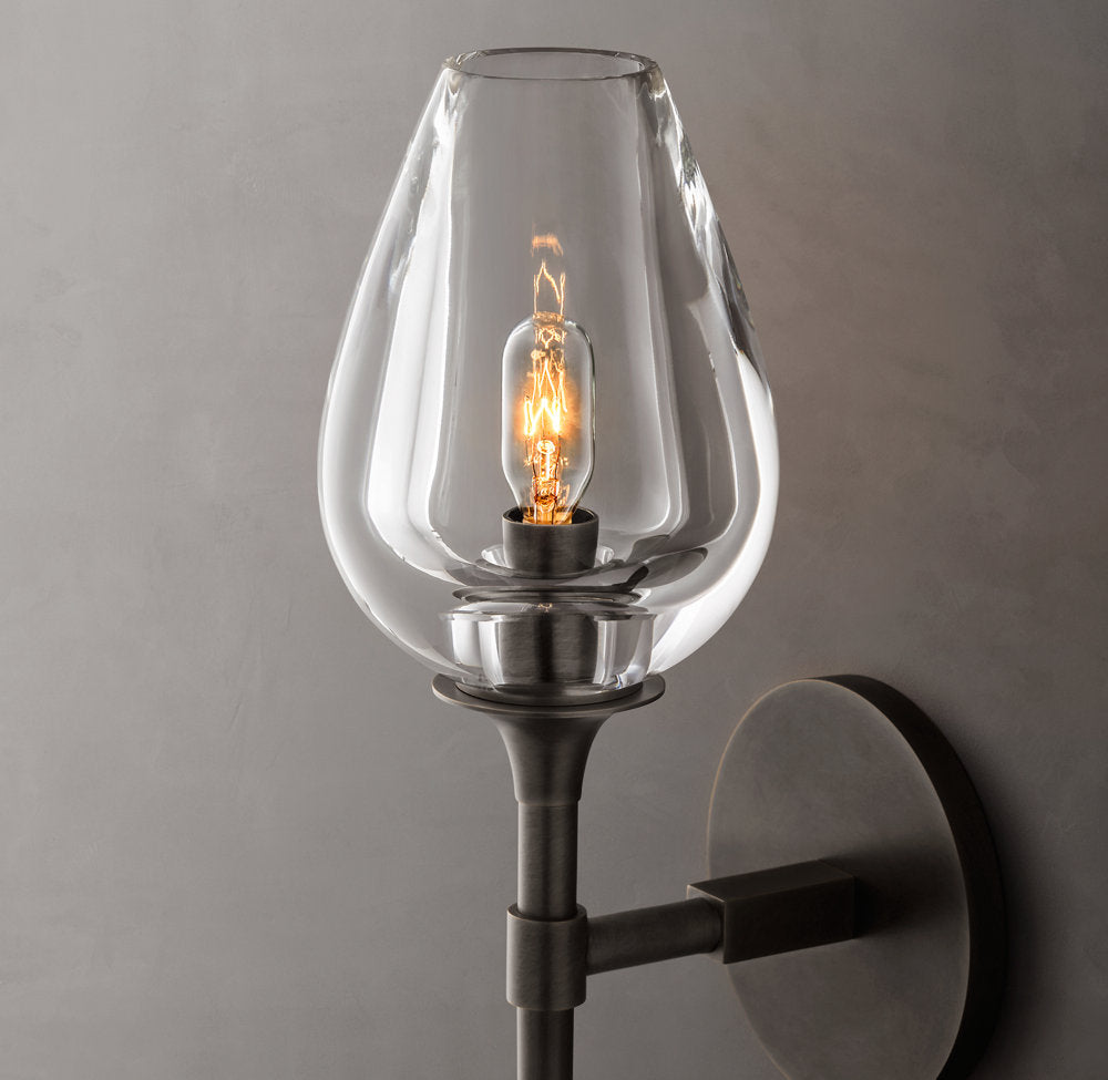 Tulip Single Wall Light, Bathroom Wall Sconce, detail 9
