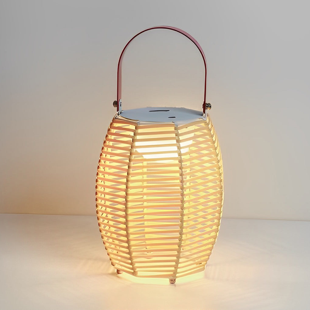 Portable Rattan Lantern Waterproof LED Contemporary Solar Exterior Light, Outdoor Wall Light, detail 10