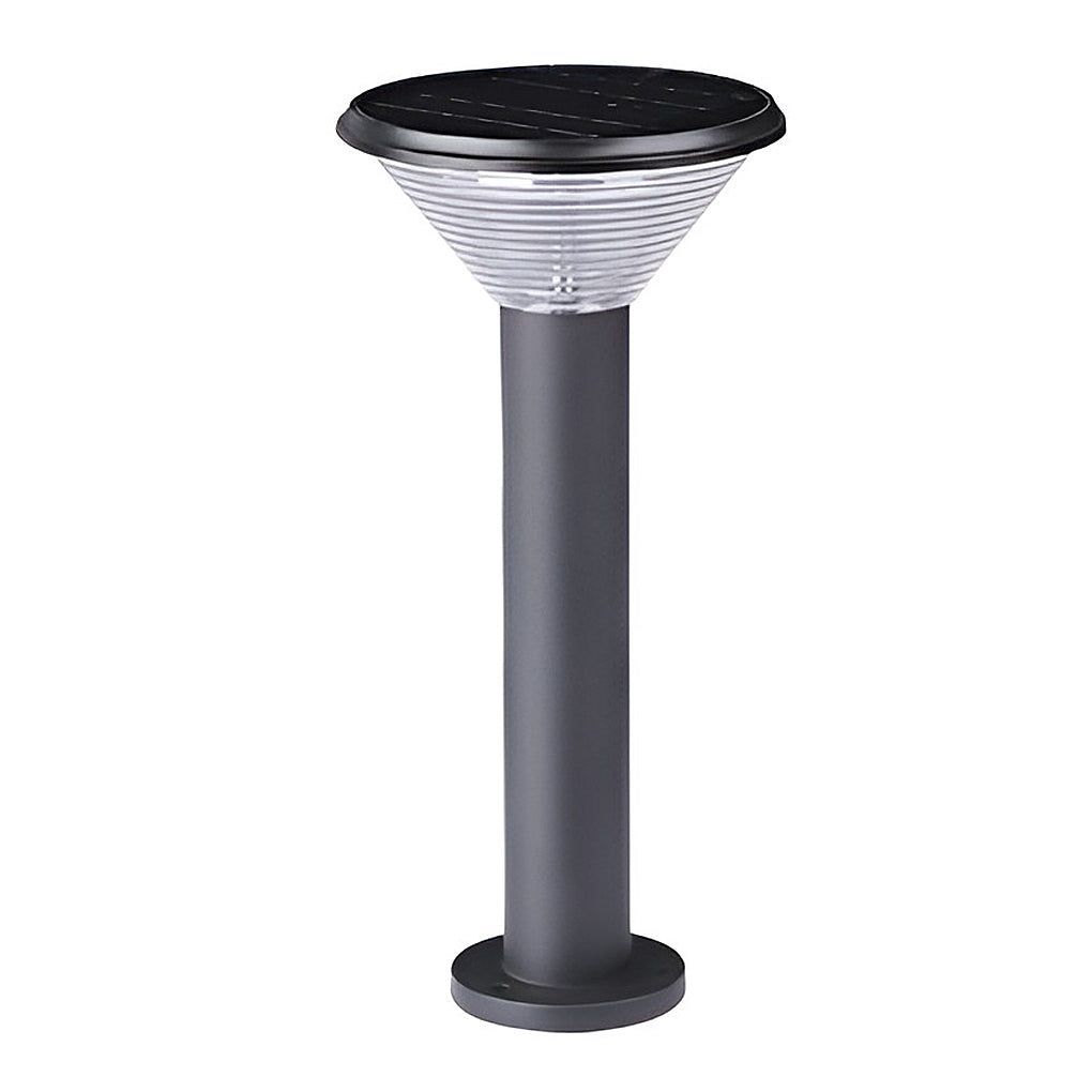 Circular Light Control Induction Black Contemporary Exterior Solar Pathway Lights, Outdoor Wall Light, detail 12