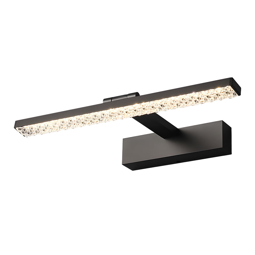160° Adjustable LED Bathroom Vanity Fixture with Crystal-Inspired Acrylic Shade, Dimmable, Bathroom Vanity Light, detail 8