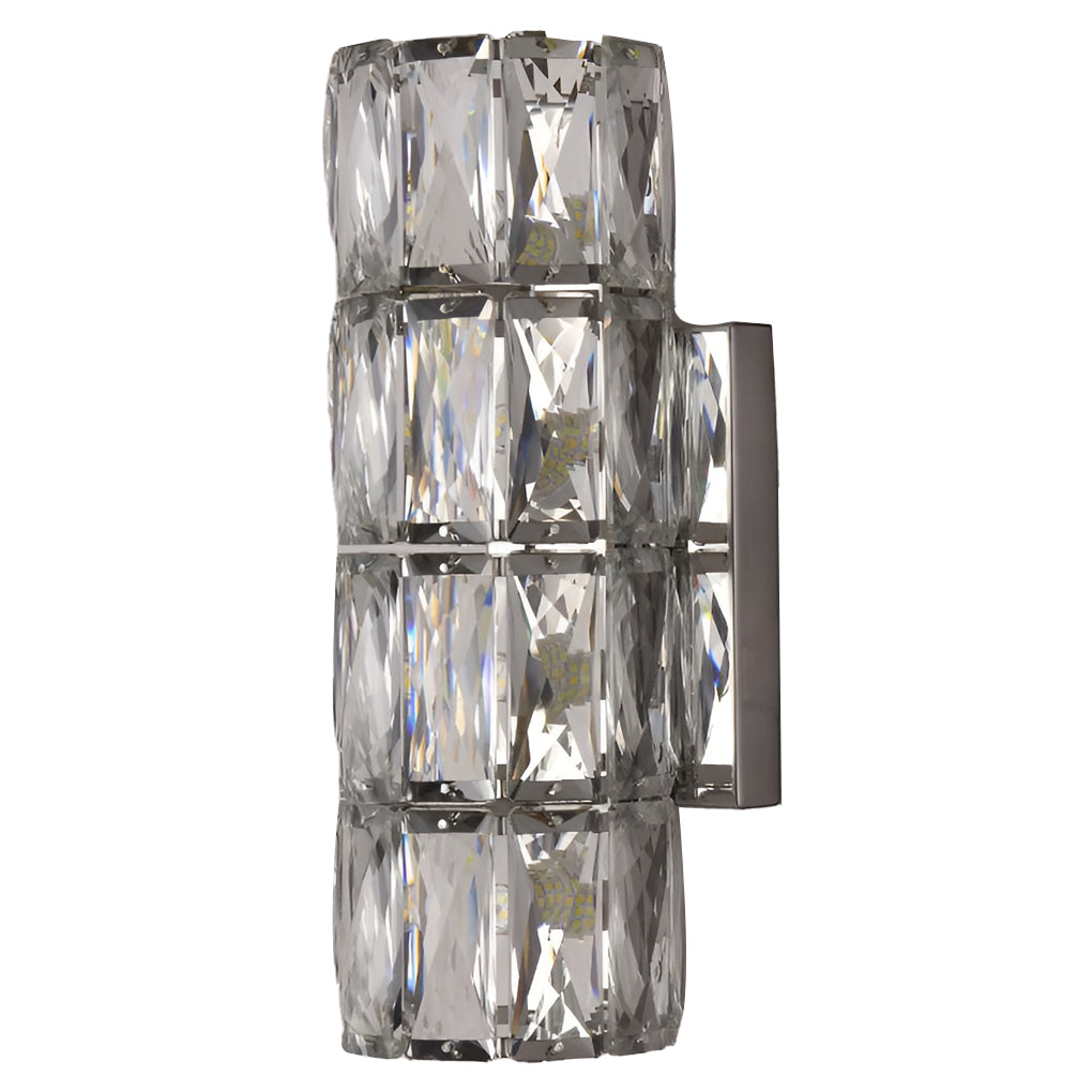 Cylindrical Crystal Three Step Dimming Light LED Contemporary Wall Fixtures Lighting, Bedroom Wall Sconce, detail 6