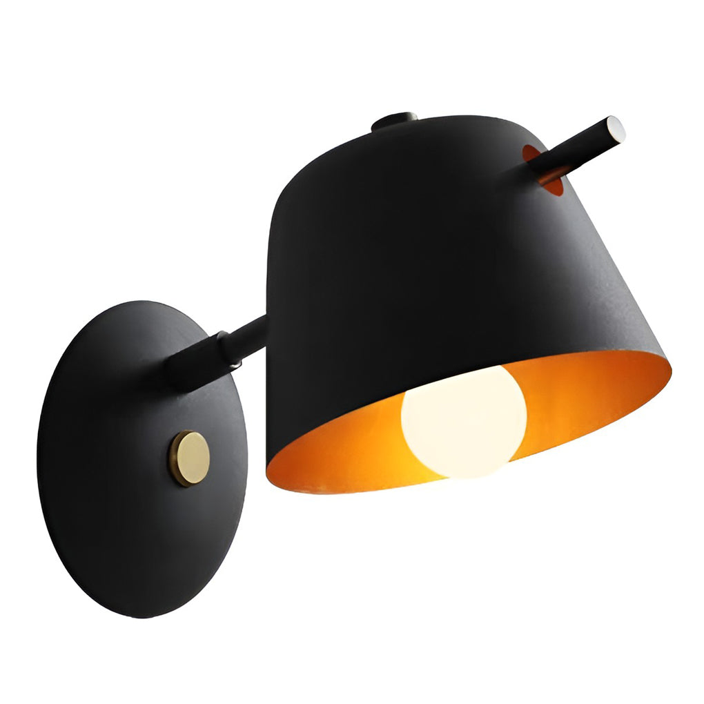 Hat-style Matte Metal Nordic Mounted Contemporary Wall Light, Bedroom Wall Sconce, detail 16