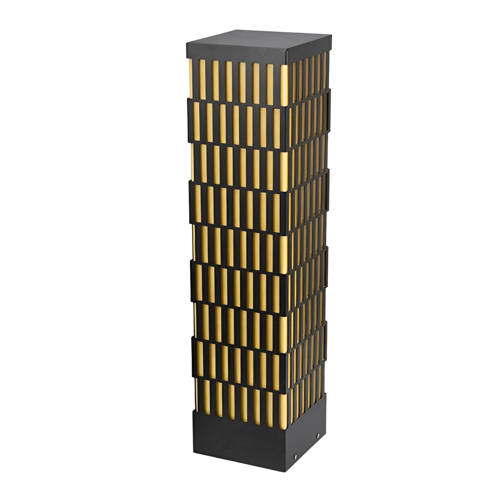 Retro Grid Designed Waterproof LED Black Contemporary Lawn Lamp Exterior Lighting, Outdoor Wall Light, detail 12