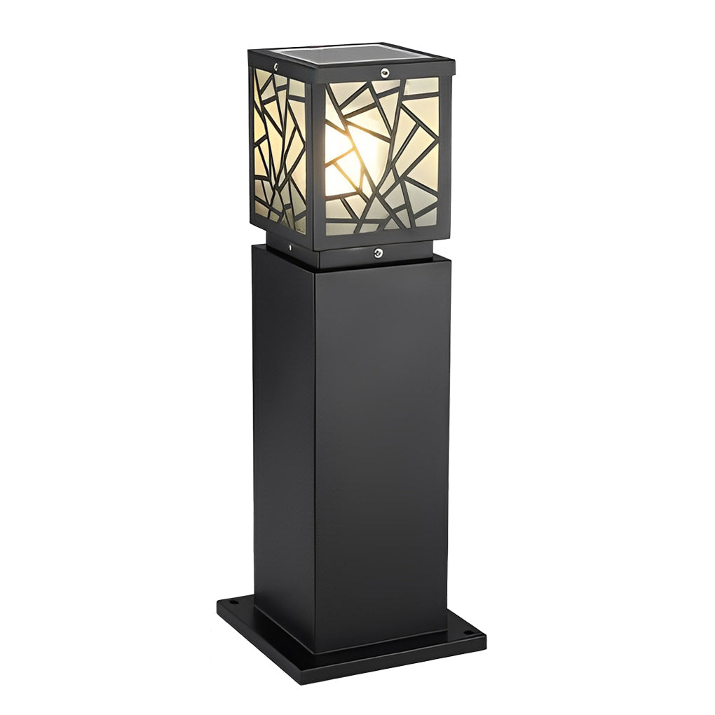 Retro LED Waterproof Black Contemporary Solar Path Lights Exterior Lawn Light, Outdoor Wall Light, detail 8