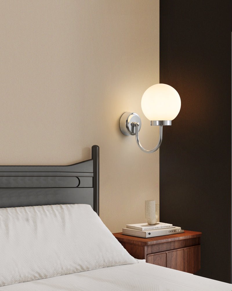 Clara Chrome Wall Light, Hardwired Wall Sconce, detail 13