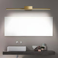 Brushed Brass Linear LED Vanity Fixture with Slim Cylinder Design for Bathrooms, Bathroom Vanity Light, 15.7"
