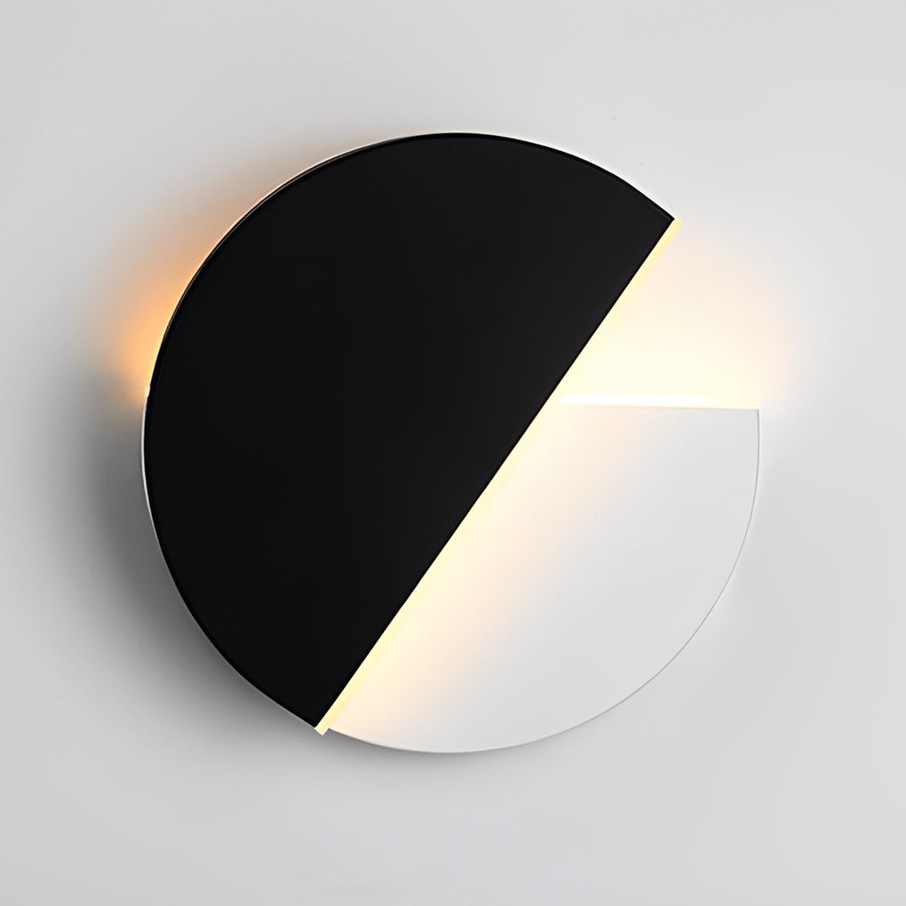 Creative Circular 350° Rotatable LED Black Nordic Wall Fixtures Lighting, Bedroom Wall Sconce, detail 8