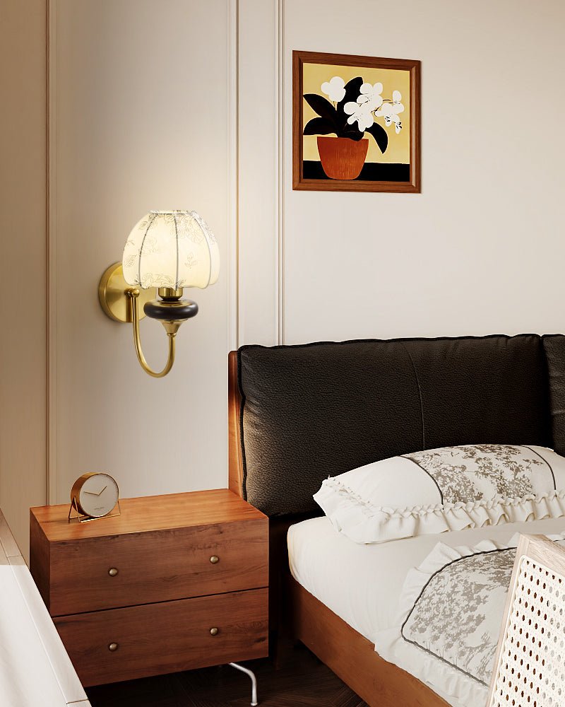 Amelie Floral Wall Light, Hardwired Wall Sconce, detail 11