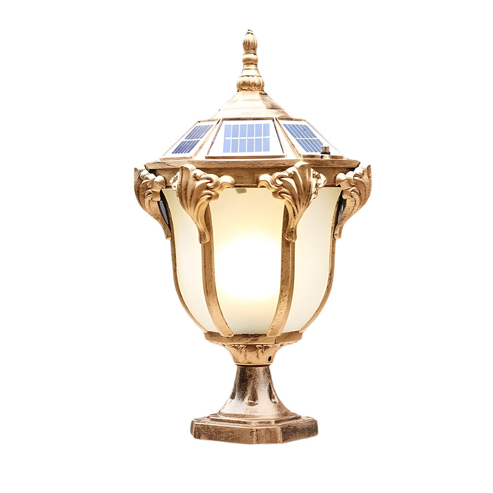 14.6-/17.7-inch H Black/Bronze Solar LED Exterior Pier-Mount Post Light, Outdoor Wall Light, detail 8