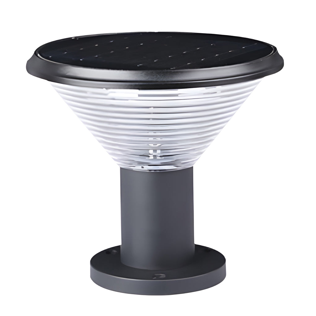 Rechargeable Circular Waterproof Intelligent Light Control Solar Fence Post Lights, Outdoor Wall Light, detail 11