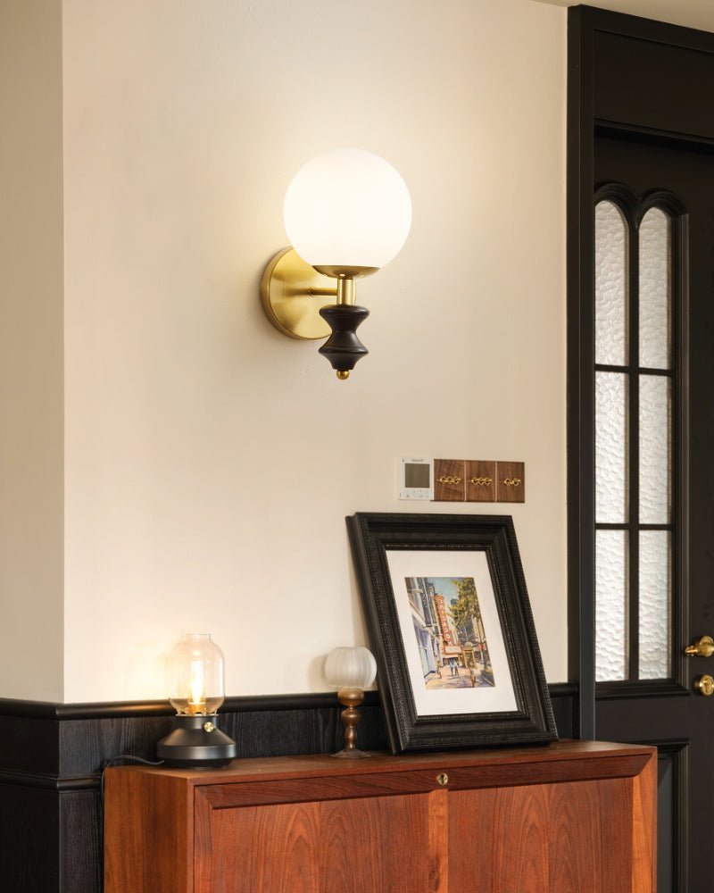 Elodie Globe Wall Light, Hardwired Wall Sconce, detail 3