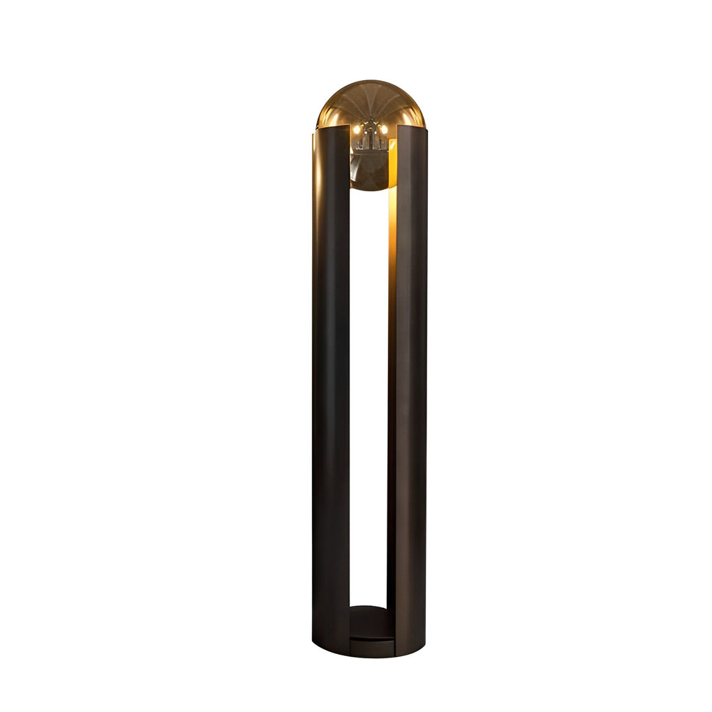 Dia 9.8 inch Amber Glass Ball Shade and Black Softwing Lamp, Bedside Table Lamp, detail 5
