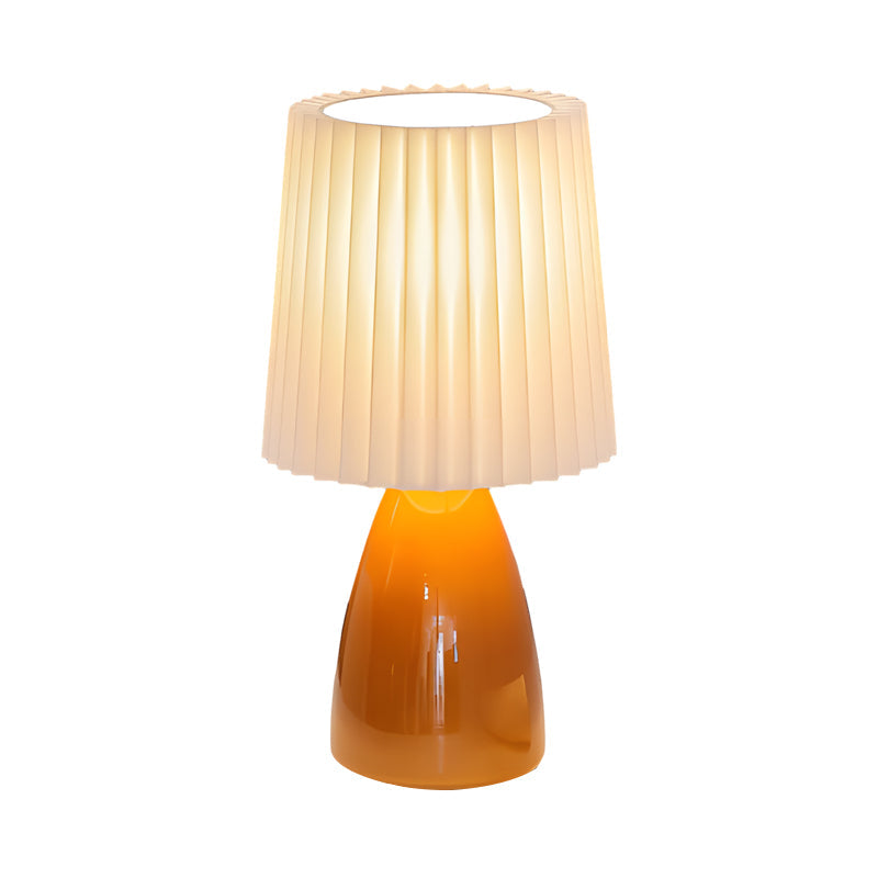 12 inch Pleated-Shade Glass Dimmable Table Light, Bedside Table Lamp, detail 8