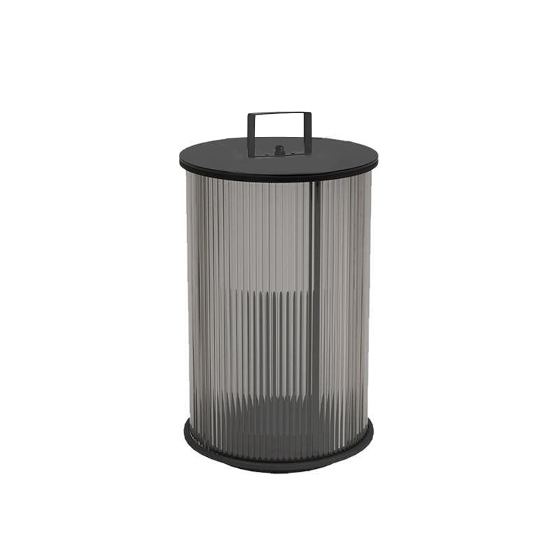 Striped Glass Cylindrical Waterproof Portable Solar Exterior Lanterns, Outdoor Wall Light, detail 8