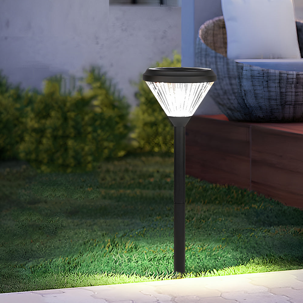 Crystal 27.6-inch H Black Garden Solar Pathway Lights, Outdoor Wall Light, detail 3