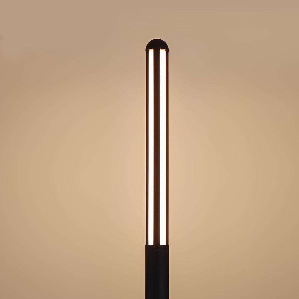 Clean-Lined Waterproof LED Black Contemporary Residential Exterior Pole Lights Yard Lighting, Outdoor Wall Light, detail 11