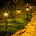 Circular Intelligent LED IP65 Waterproof Black Contemporary Solar Garden Lights, Outdoor Wall Light, ABS+PC, H 25.6in