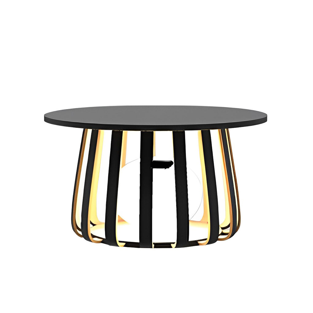 Circular Waterproof RGB Iron Small Coffee Table Solar Light Exterior Lanterns, Outdoor Wall Light, detail 8