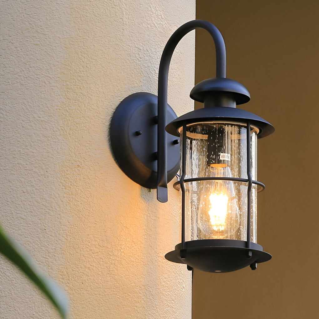 Creative Glass Waterproof LED Black Contemporary Plug-In Wall Light, Plug-In Wall Sconce, detail 3