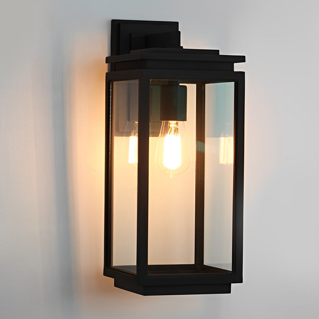 Waterproof Box Glass Black Industrial Exterior Wall Light Exterior Lights, Outdoor Wall Light, detail 8