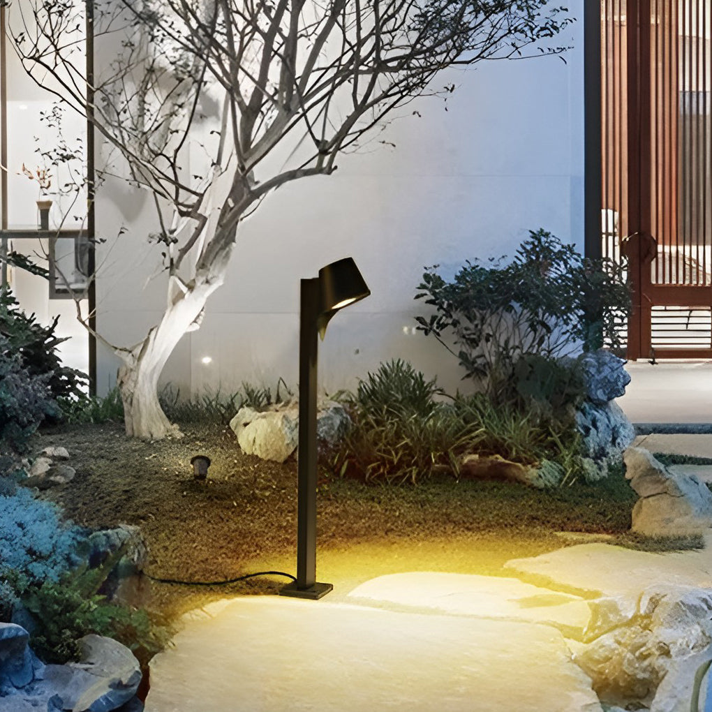 Clean-Lined Waterproof LED 10w Black Contemporary Exterior Pathway Lights, Outdoor Wall Light, detail 3