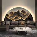 Ceramic Semicircular LED Lighting Wall Decorative Painting, Bedroom Wall Sconce, DIMENSIONS 15.7"